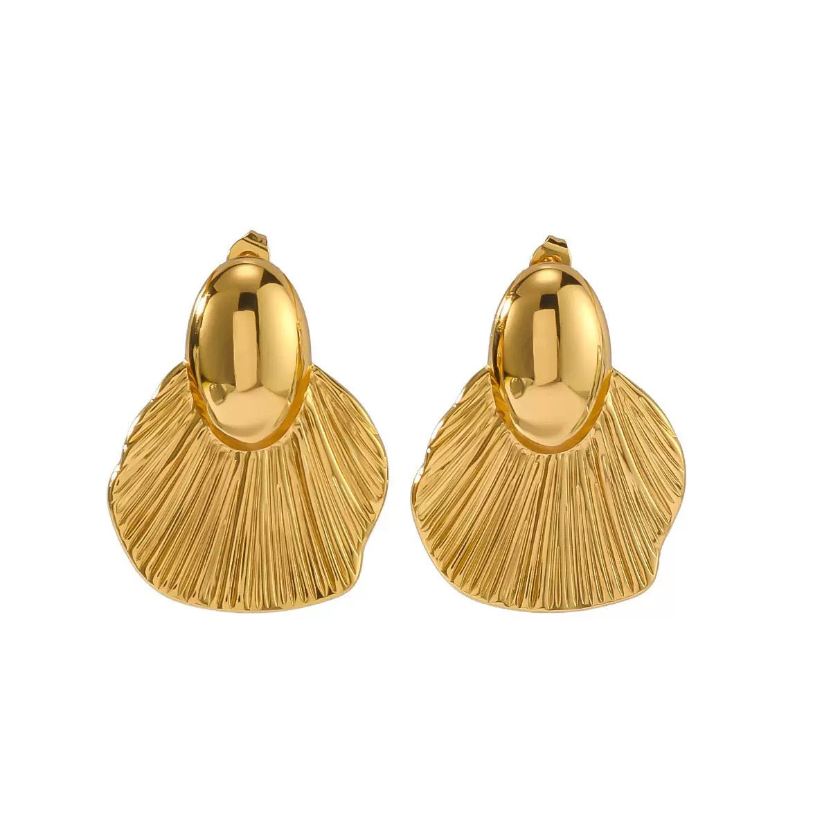 Earring Golden Shell