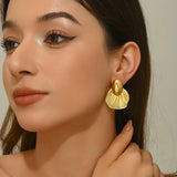Earring Golden Shell