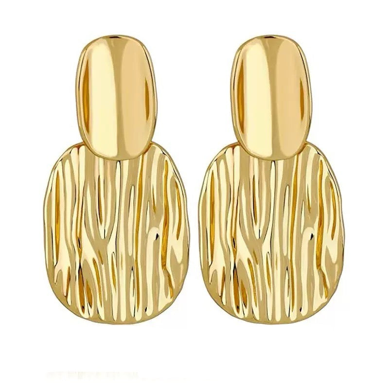 Ripple Gold Earrings