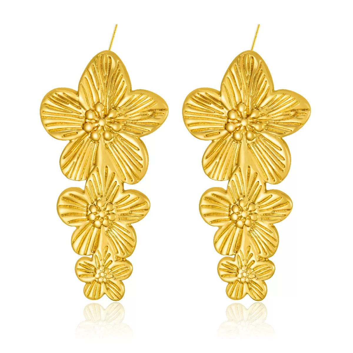 3 flower earring