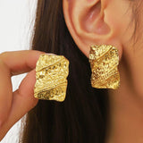 Golden Texture Earrings