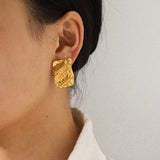 Golden Texture Earrings