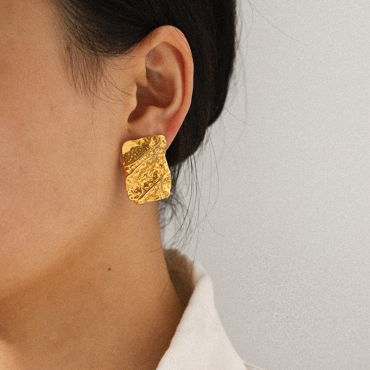Golden Texture Earrings