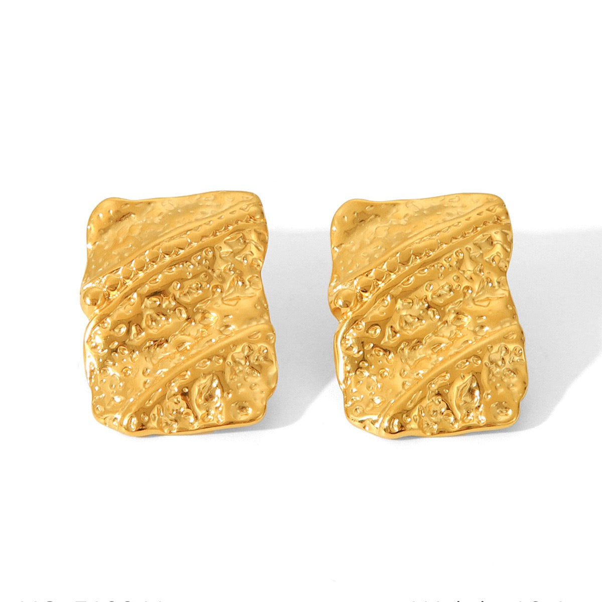 Golden Texture Earrings