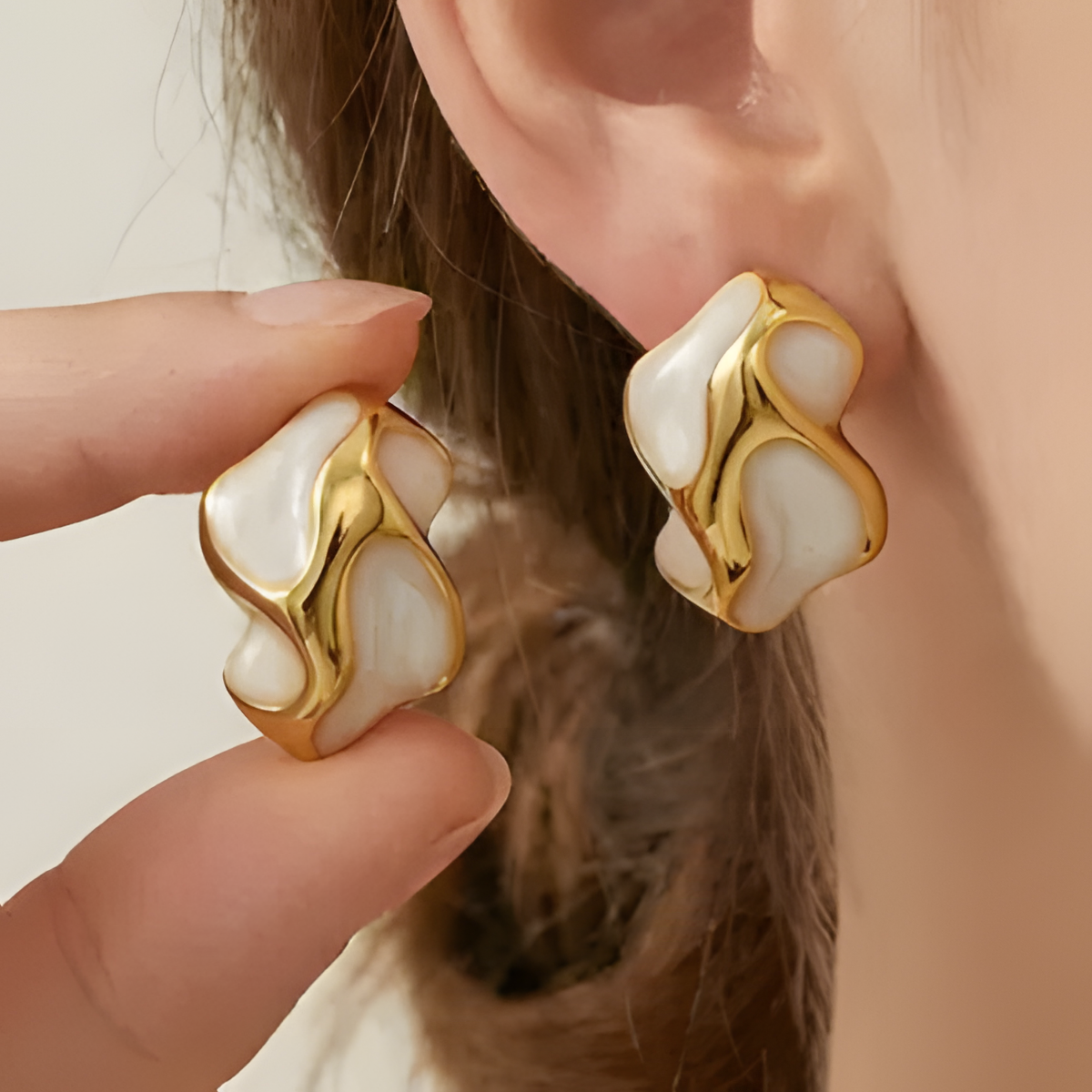 Marble Wave Earrings