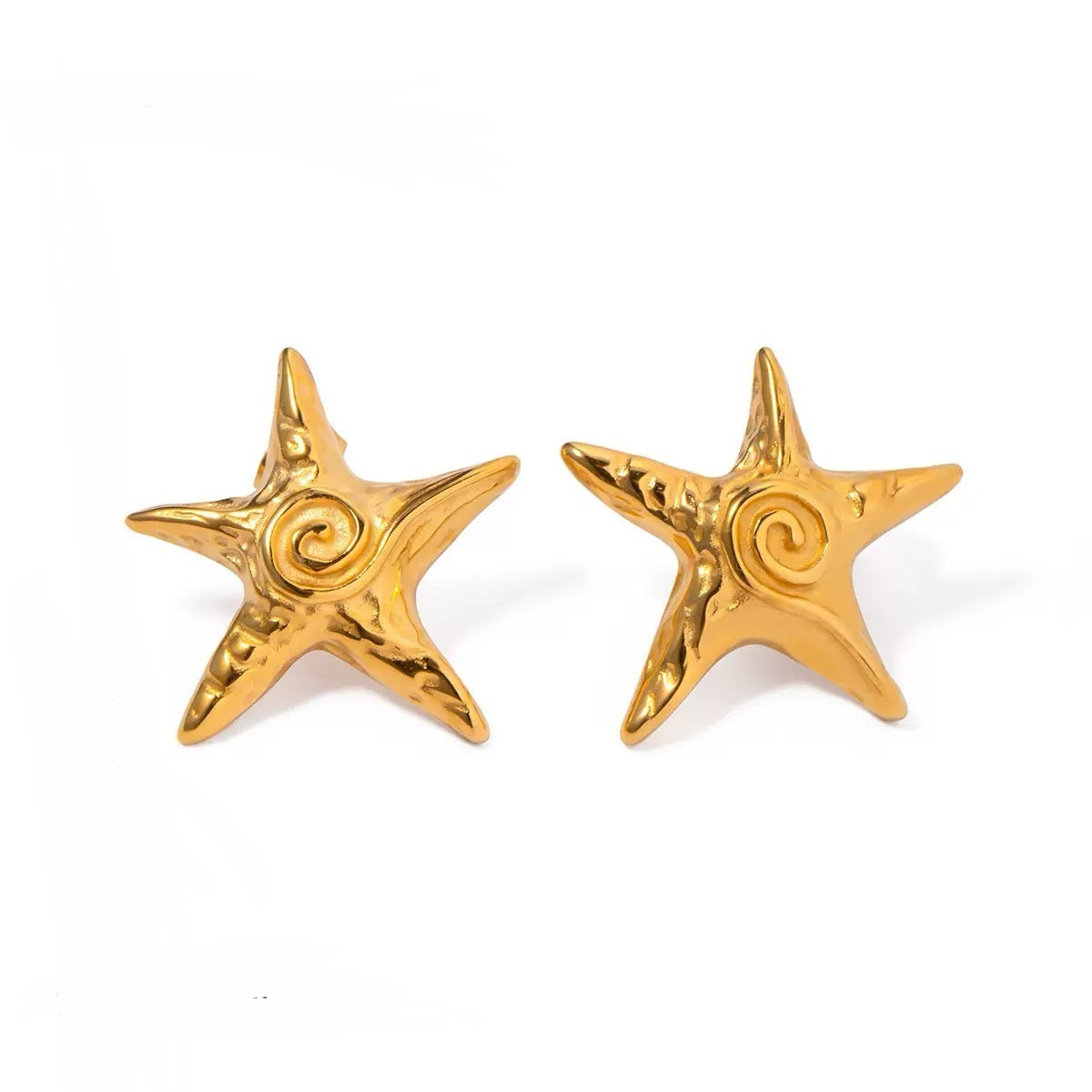 Golden Star Stud Earrings