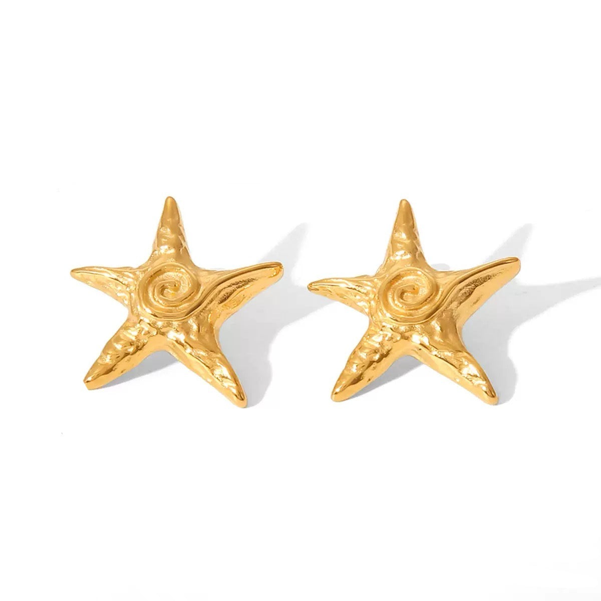 Golden Star Stud Earrings
