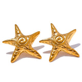 Golden Star Stud Earrings