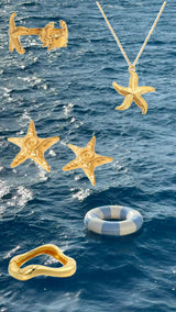 Golden Star Stud Earrings