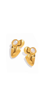 Pearl Fan Earrings
