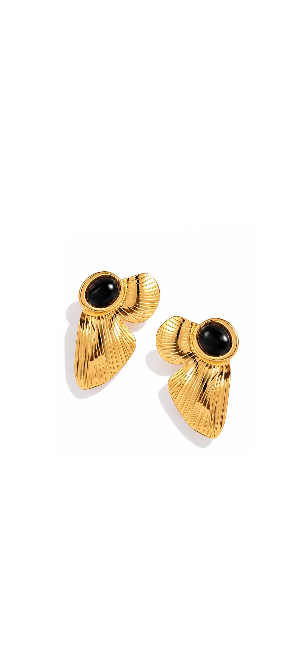 black aura earrings