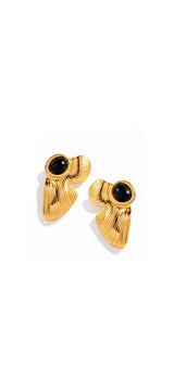 black aura earrings