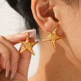 Golden Star Stud Earrings