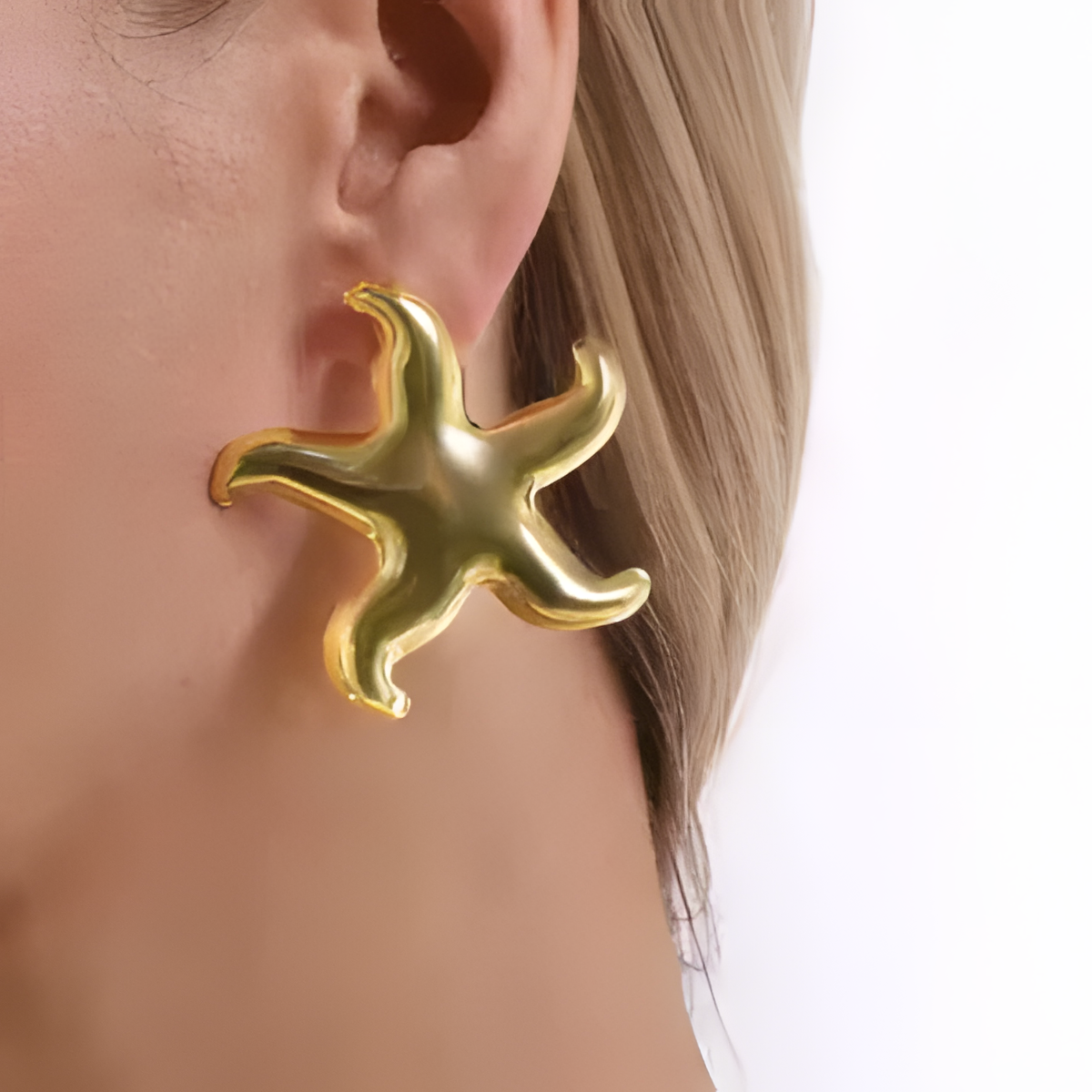 Golden Starfish Earrings