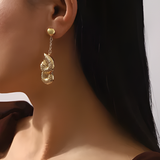 Golden Shell Drop Earring