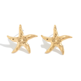 Small Golden Starfish  Earring