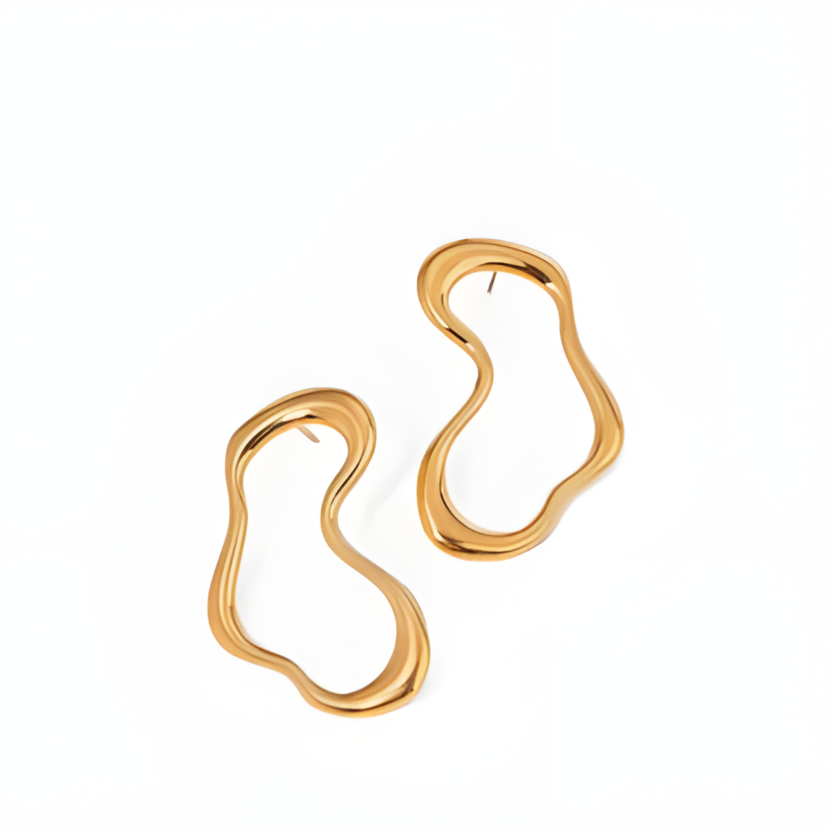 Small Freeform Gold Earring