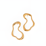 Small Freeform Gold Earring