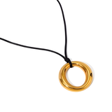 Golden Infinity Ring Necklace