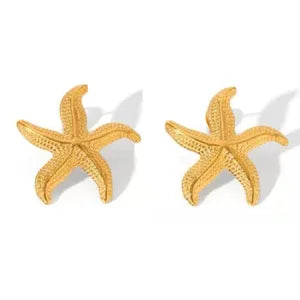 Golden Starfish Earrings