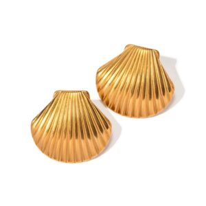 Earring Golden Shell
