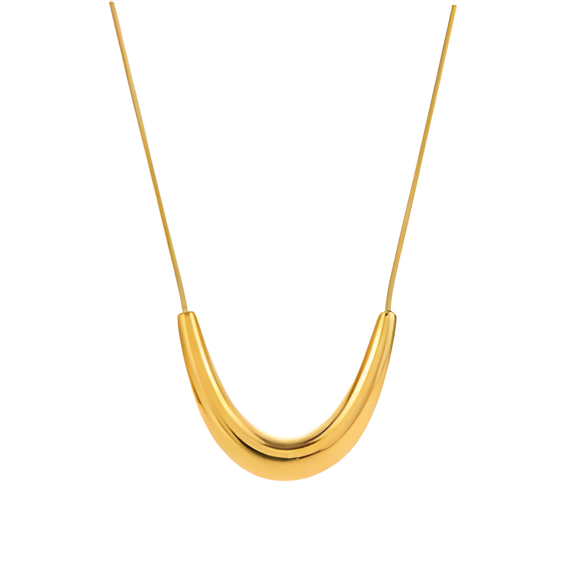 Golden Crescent Necklace