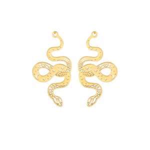 Earring Golden Snake