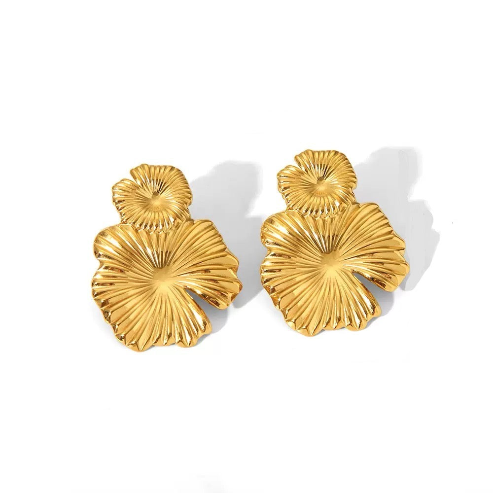 Golden Sunflower Earrings