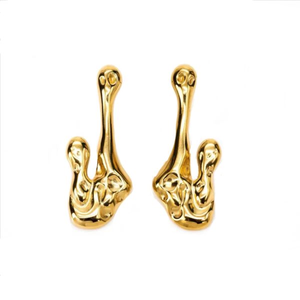 Abstract Gold Earring