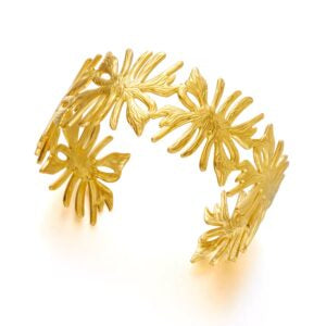 Golden Leaf Cuff Bracelet