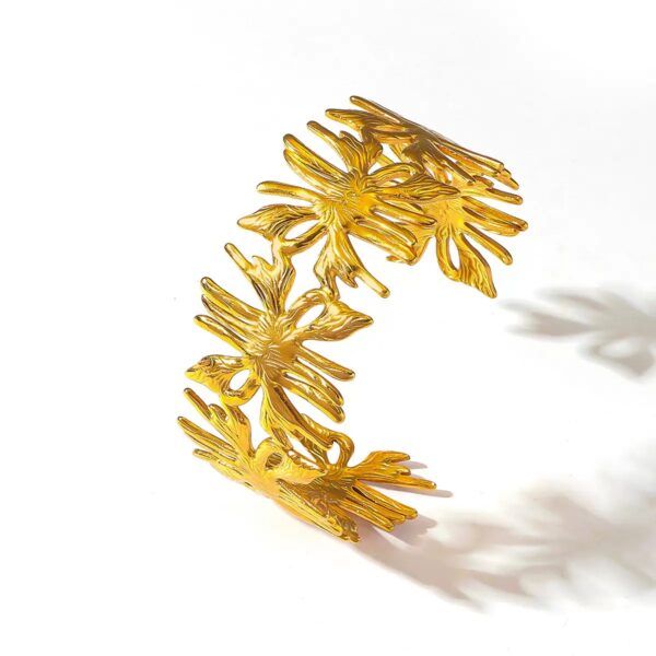 Golden Leaf Cuff Bracelet