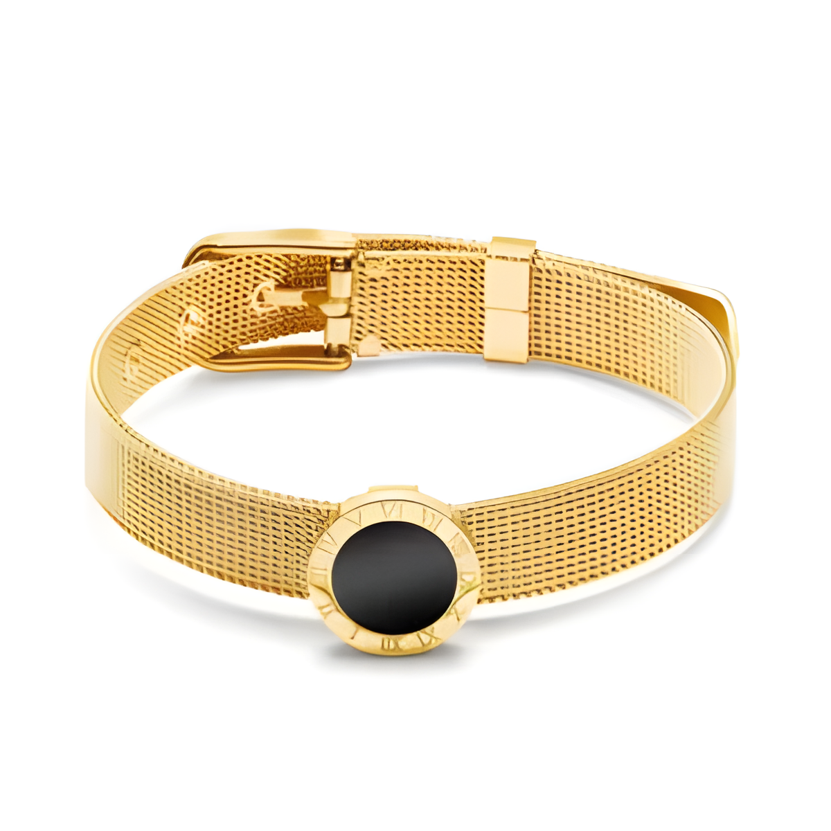 Black Circle Gold Bracelet
