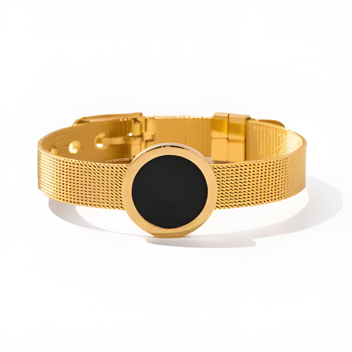 Black Circle Gold Bracelet