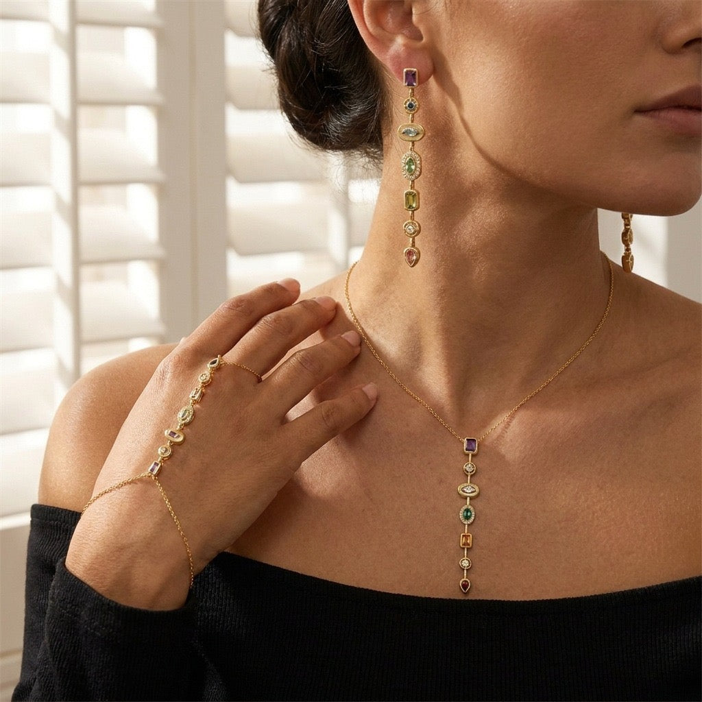 Gemstone Cascade Necklace