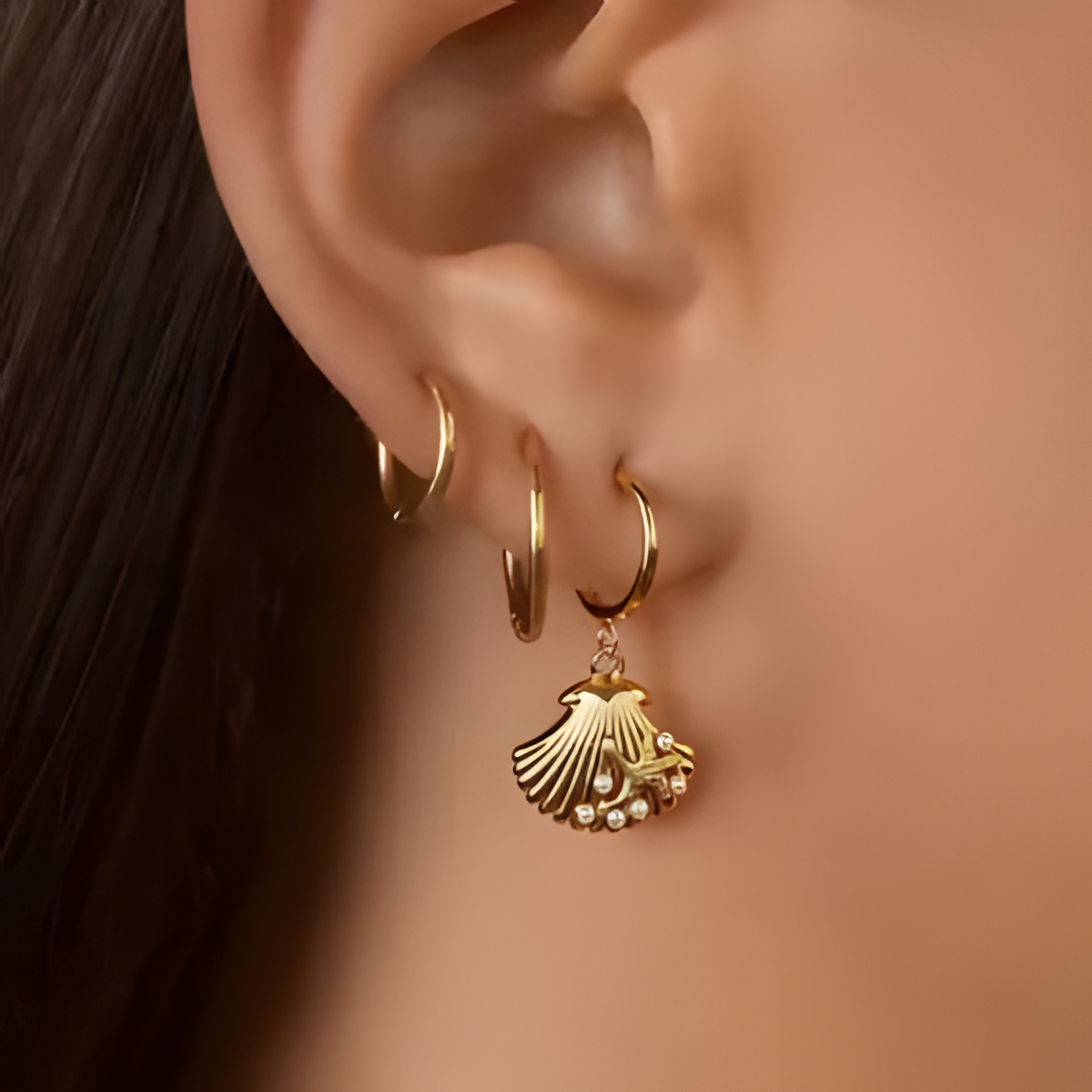 Shell Pearl small Earrings