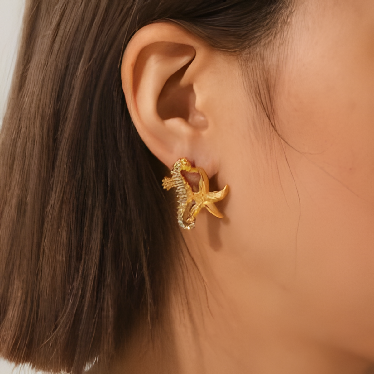 Seahorse Starfish Earrings