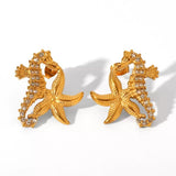 Seahorse Starfish Earrings