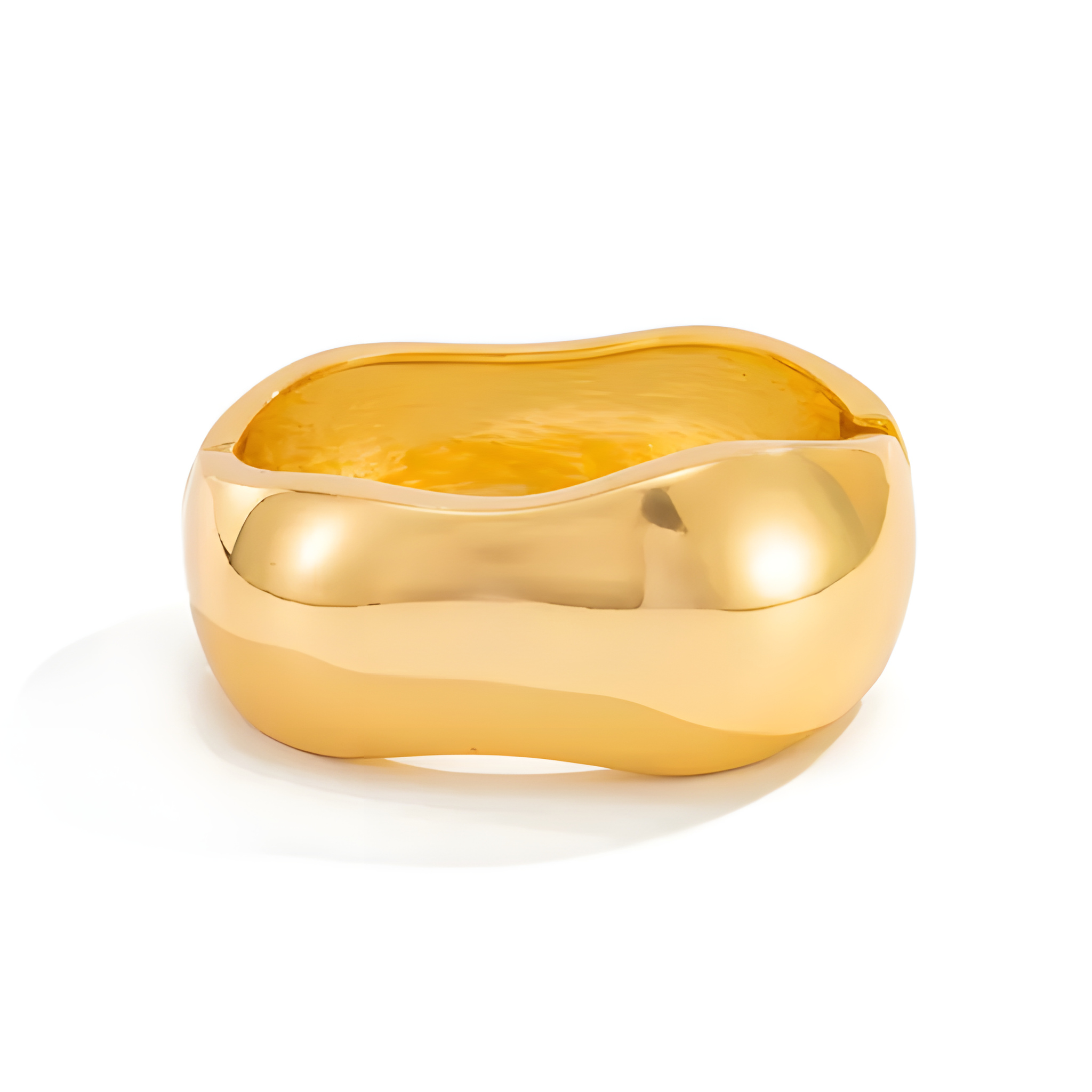 Sculpted Gold Bangle