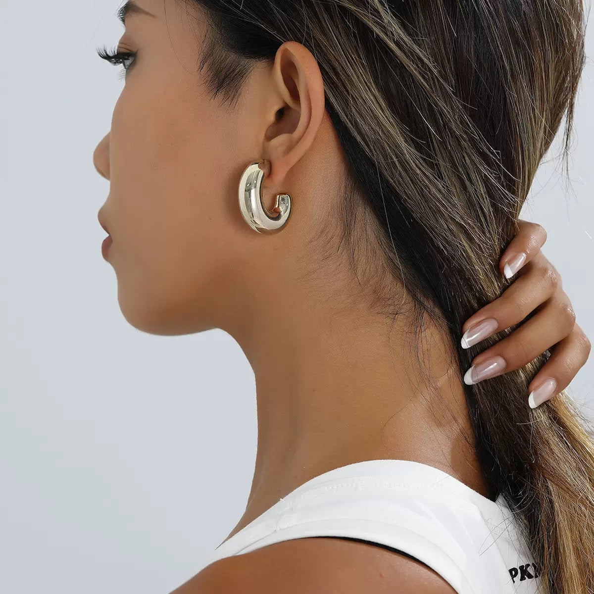 Golden Curve Earring