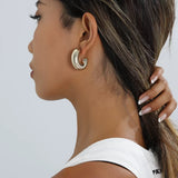 Golden Curve Earring