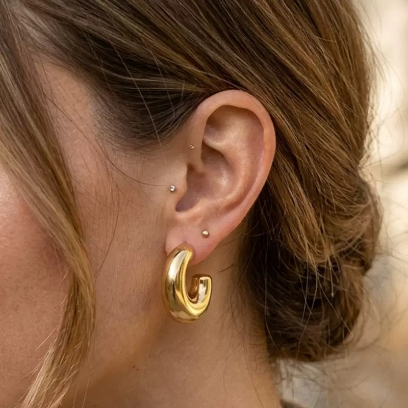 Golden Curve Earring