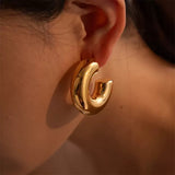Golden Curve Earring