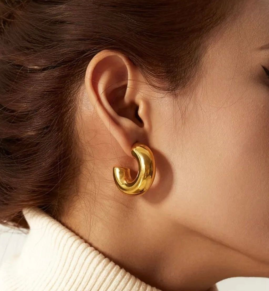 Golden Curve Earring