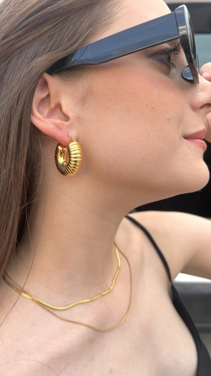 Golden Curve Earring