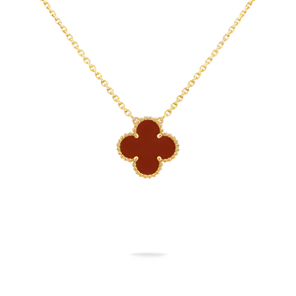 Burgundy Clover Necklace