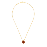 Burgundy Clover Necklace