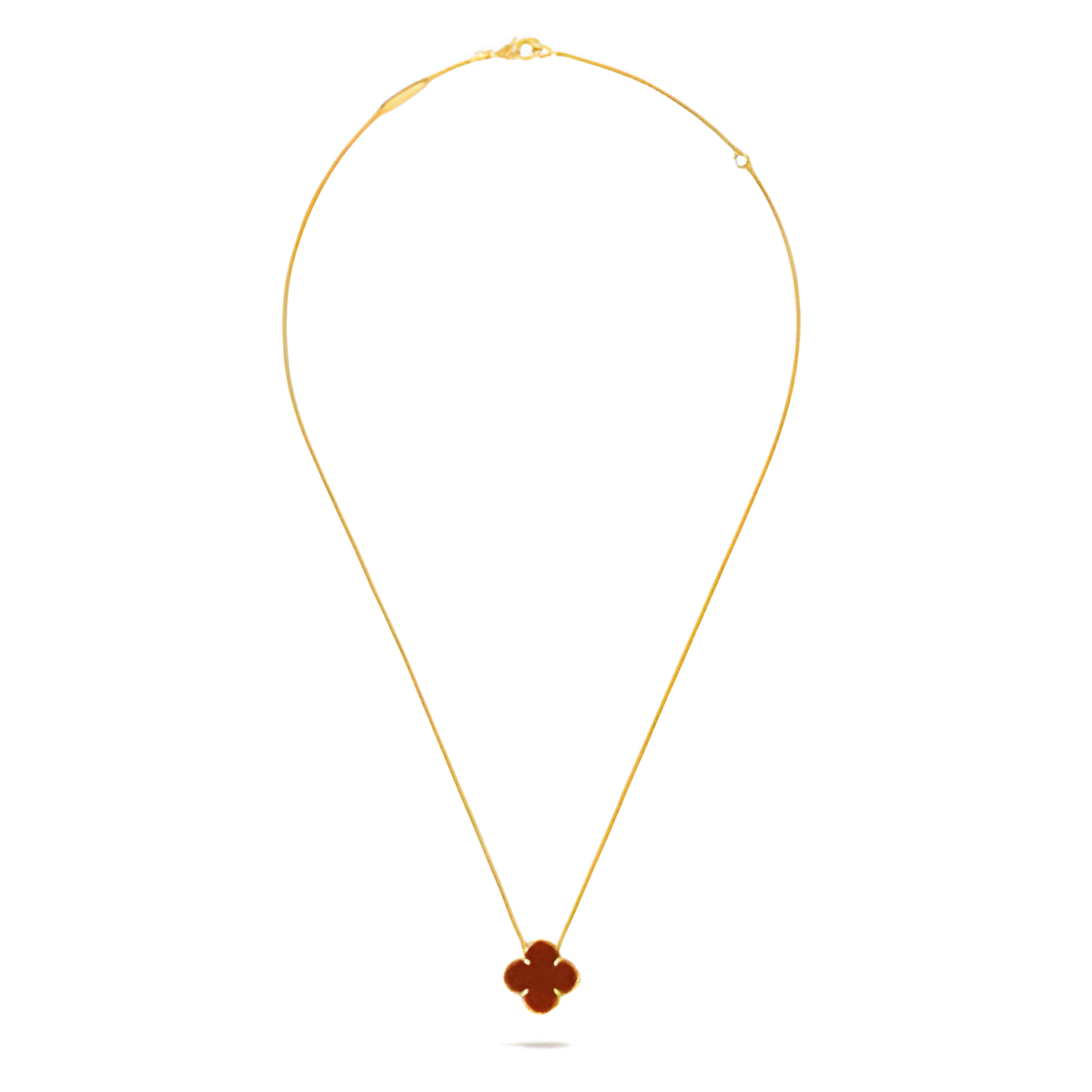 Burgundy Clover Necklace