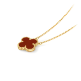 Burgundy Clover Necklace