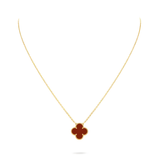 Burgundy Clover Necklace