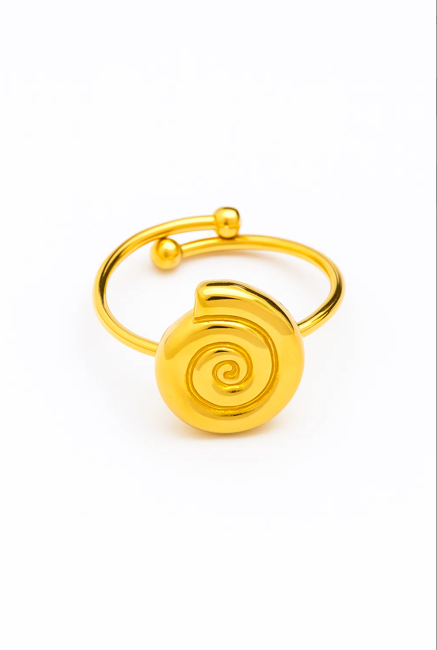 Golden Spiral Shell Ring
